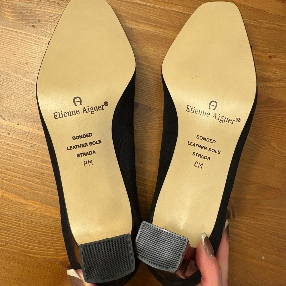 Etienne Aigner Pumps Dress Shoes Size 8M Two Toned Black And Brown Never Worn! - Picture 5 of 9